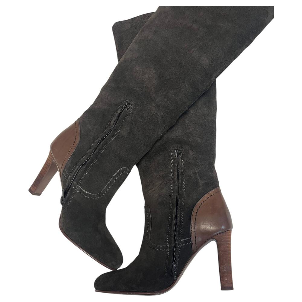 See By Cloe Boots Womens 37 7 Brown Suede Leather Knee High Tall Lara Designer - Picture 12 of 13